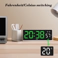 thumbnail image 4 of Estbridge LED Wall Clock Table Clock for Home Decor&Office  Large Clock with Big Numbers for Seniors/Elderly/Low-Vision People/Vision Impairment (White-Frame with Blue-Display), 4 of 8