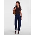 thumbnail image 3 of Scenario Women's and Women's Plus High Rise Tapered Barrel Crease Jeans, 27" Inseam, Sizes 0-28W, 3 of 7