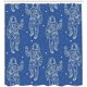 thumbnail image 2 of Cortina de ducha con diseño de astronauta en el cielo, estrellas, traje espacial cósmico, saludo con la mano levantada, juego de decoración de baño de tela con ganchos, 69" de ancho x 70" de largo,, 2 of 2