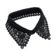 thumbnail image 2 of Cuello falso para mujer, blusa de gasa desmontable, cuello falso de media camisa para vestido Negro, 2 of 9