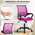 thumbnail image 3 of CL.HPAHKL Ergonomic Office Chair Set of 2, Mesh Computer Desk Chair with Mid-Back Support & Armrests, Adjustable Height Swivel Task Chair for Home Office, Study, Gaming, Pink, 3 of 8