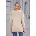 thumbnail image 4 of Womens Sweatshirt Crew Neck Puff Sleeve Pullover Sweaters Winter Clothes Trendy Flowy, 4 of 5