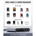 thumbnail image 2 of 3-in-1 USB-C SD Card Reader, Supports 2TB SD/TF Cards with USB 2.0 Port, Compatible for USB-C Phones, Tablets, Laptops & iPhone 15,16,17, Portable Memory Card Reader for Photo/Video Transfer, 2 of 2