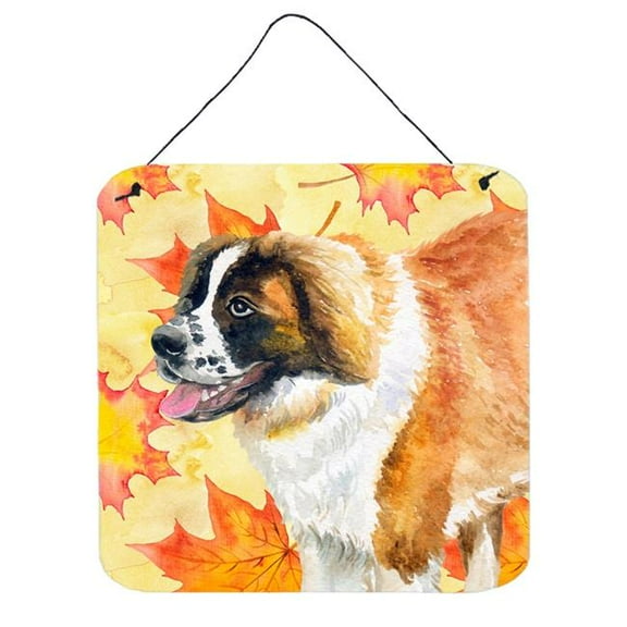 Saint Bernard Fall Wall or Door Hanging Prints, 6 x 6 in.