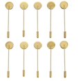 thumbnail image 1 of 10pcs Long Pin Brooch Base Round Tray Safety Pin Lapel Stick Brooch Base, 1 of 3