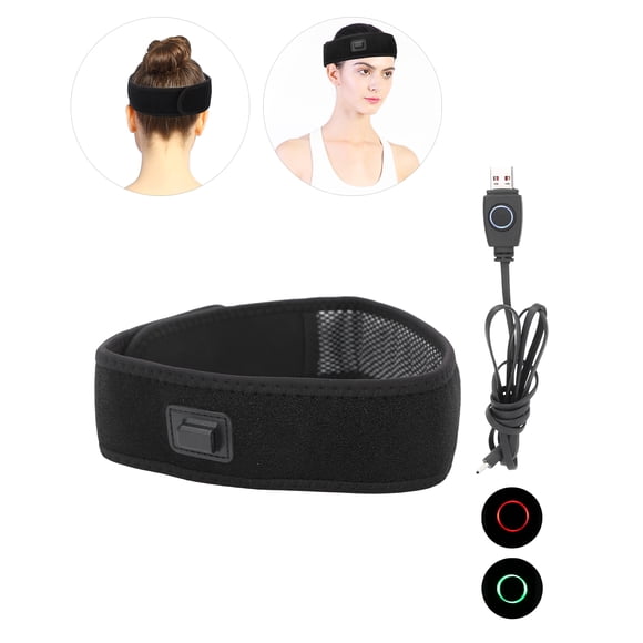 Carbon Fiber Heating Head Wrap, Effective Relief Superb Workmanship Electric Head Belt for Family for Home