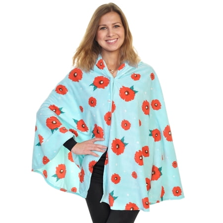 Angelina Cozy Fleece Hooded Wearable Blanket (1-Pack)