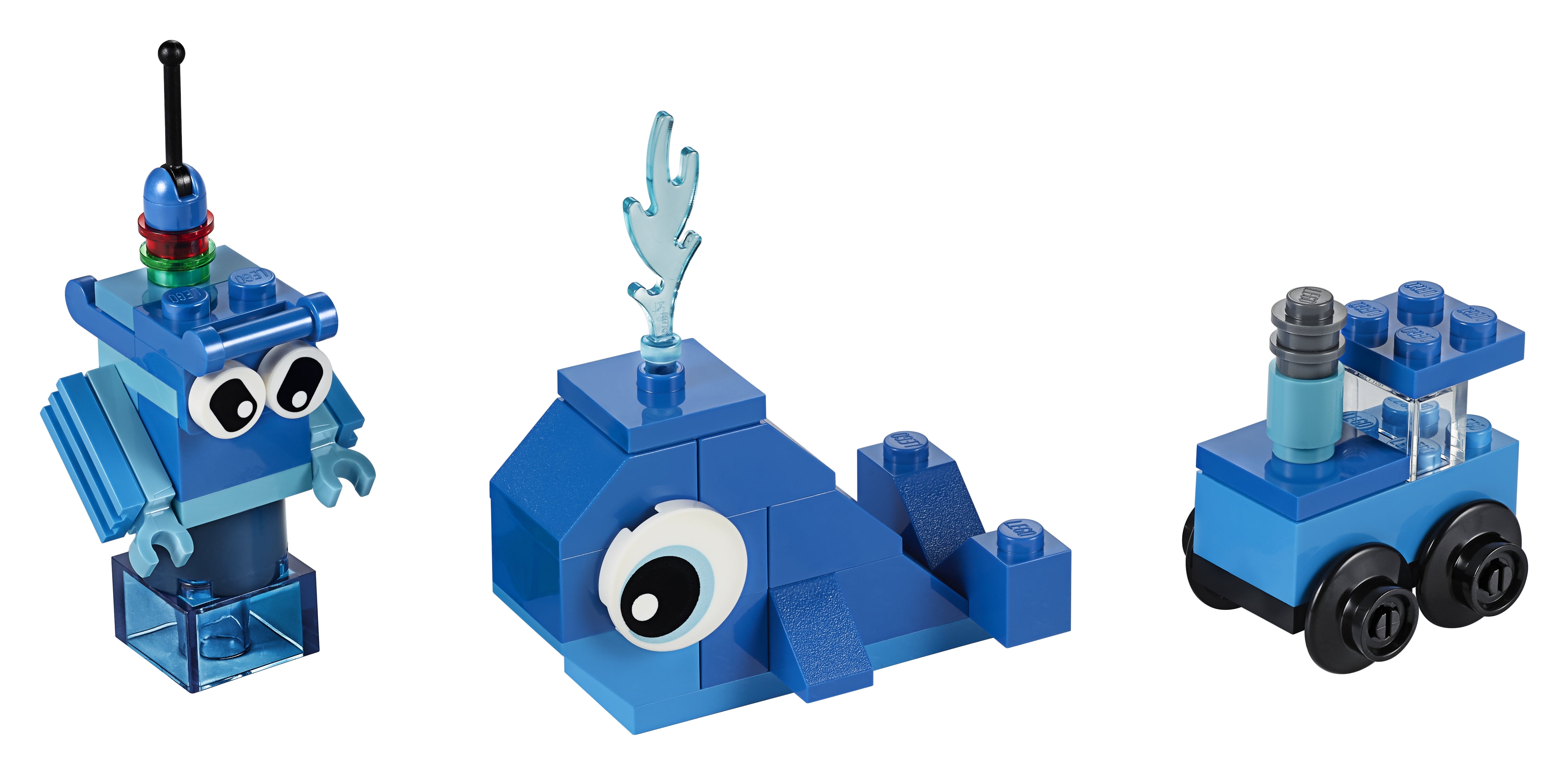 blue lego pieces