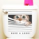 thumbnail image 5 of Adhesivo divertido para pared de gato, decoración de pared para sala de estar, dormitorio, Re, 5 of 5