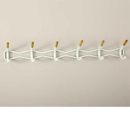 

Family Coat Wall Rack with 6 Hook - Cream - 7.25 x 42.75 x 5.25 in.