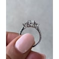 thumbnail image 3 of SOLITAIRE JEWELS 3Ct Moissanite Diamond Three Stone Solitaire Rings 18k White Gold Gold Best for Engagement/Wedding Gift, 3 of 5