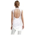 thumbnail image 3 of iixpin Kids Girls Rhinestone Applique Sleeveless Figure Ice Skating Dress Modern Lyrical Ballet Dance Outfits Ivory 12, 3 of 6