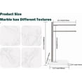 thumbnail image 2 of Hand Towel Holder, F-Shape Stand with Marble Base, Stainless Steel Swivel Rack Standing Bar for Bathroom Kitchen Countertop, 2 Arms (Brushed Nickel), 2 of 4