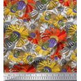 thumbnail image 1 of Soimoi Poly Georgette Fabric Flower Artistic Print Fabric by The Yard 42 Inch Wide, 1 of 3