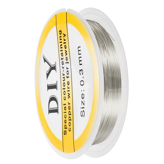 1pcs 0.3mm Craft Wire Beading Copper Wire for Jewelry Making Supply(Silver)