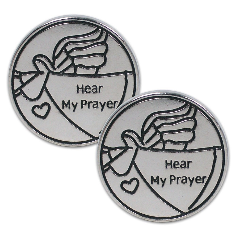Pocket Prayer Angel Tokens Hear My Prayer Messenger Angel with Heart