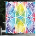 thumbnail image 4 of Ambesonne Ombre Shower Curtain, Rainbow Grunge, 69"Wx84"L, Multicolor, 4 of 5