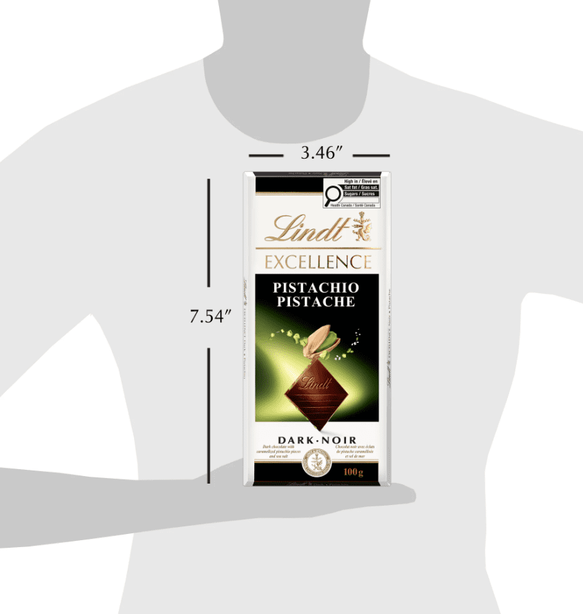 Lindt EXCELLENCE Pistachio Dark Chocolate Bar, 12 Pack, 3.5 oz