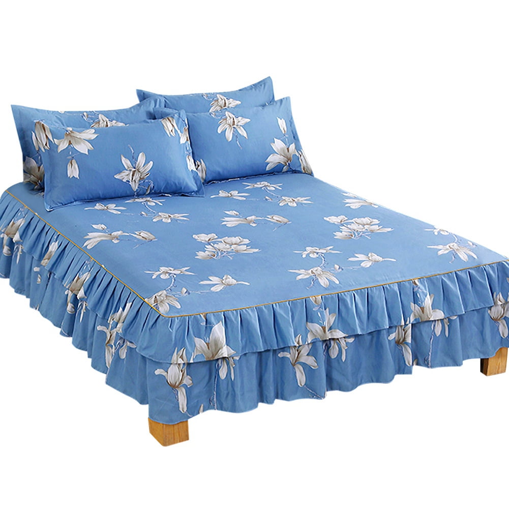 LYUMO Bed Skirt Bedding Set, Bed Sheets, 3pcs/set Rufflepleated Bed