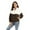 Coffee, variant on Women's Winter Warm Sweatshirt Fuzzy Fleece Sweatshirt Long Sleeve 1/4 Zip Pullover Sherpa Sweatshirt Color Block Winter Fluffy Coat Jumper Tops with Pockets, S-2XL