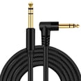 thumbnail image 1 of Belipro Cable De Instrumento Trs De 1/4 De Pulgada Cable De Audio Estéreo De 50 Pies De 6,35 Mm A 6,35 Mm Macho A Macho De Ángulo Recto A Recto Para Guitarra Eléctrica Bajo Teclado Mezclador Amplifica, 1 of 5