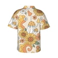 thumbnail image 3 of Bixox Men's Hawaiian Shirts Men's Groovy Hippie Flower Mushrooms Print Short-Sleeve Shirt-3X-Large, 3 of 8
