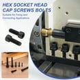 thumbnail image 5 of Uxcell Hex Socket Head Cap Screws Bolts, Carbon Steel Socket Drive Screws, Black Oxide Full Threads M6 x 18 mm 50, 5 of 7