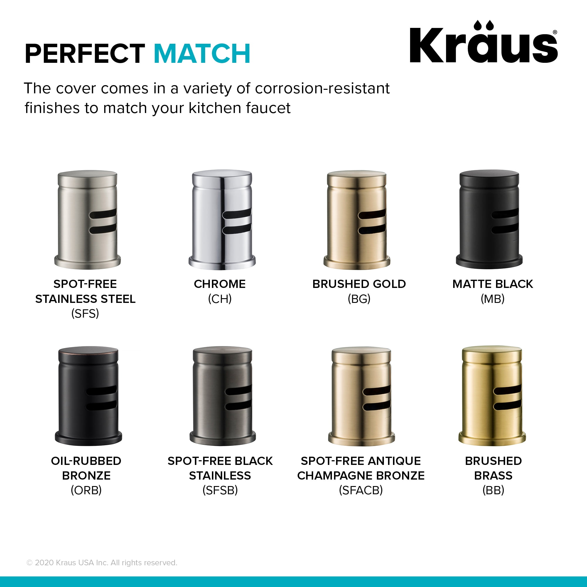 KRAUS Dishwasher Air Gap in Spot Free Antique Champagne Bronze