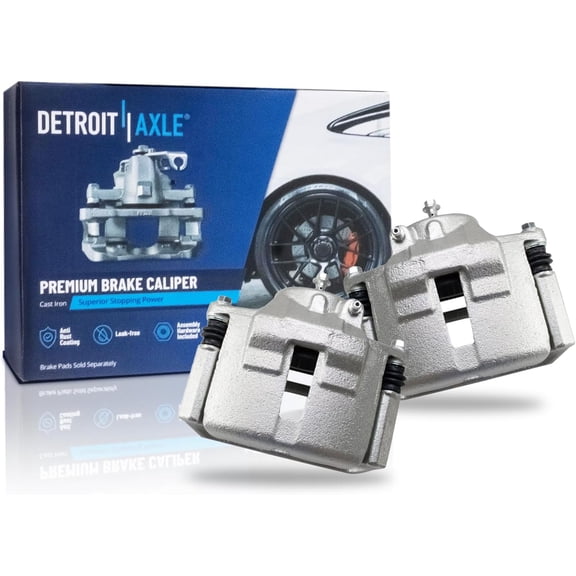 Detroit Axle - 2pc Front Brake Calipers for Ford 2000 Taurus Mercury Sable, Disc Brake Calipers with Brackets Replacement