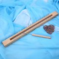 thumbnail image 1 of Fyydes Kids Sewing Toys,Knitting Machine,Rectangular Wooden Weaving Loom Hand Wool Knitting Machine with Elbow Crochet Hook, 1 of 7