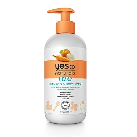 Yes To Carrots Naturals Baby Shampoo and Body Wash, 12 Fluid Ounce ...