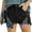 Black, variant on Women's Patriotic Printed Denim Bermuda Shorts 5-Inch Inseam, July 4th Star Flag Design for Summer Casual Outfits,Black L