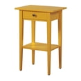 thumbnail image 2 of Dtwnek 1 Drawer Beside Table with Open Shelf and Handle, Wood Nightstand for Living Room, Bedroom, Office, Yellow, 2 of 4