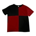 thumbnail image 4 of White T Shirts for Men Men Pure Color O Neck Splicing Short Sleeve Shirt Top T Shirt Yarn Mens Shirts Tall Sizes Big And Tall Mens Tee Anime Sports for Red 3XL, 4 of 4