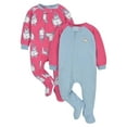 thumbnail image 2 of Gerber Baby & Toddler Neutral Microfleece Blanket Sleeper Pajamas, 4-Pack, 0/3 Months-5T, 2 of 8