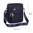 thumbnail image 2 of Lightweight Bag with 6 Zippered Pockets, Multi-Compartment Sling Pack for Travel, Hiking, and Daily Use, Water-Resistant Shoulder Organizer Purse, 1Pack Black, 2 of 4