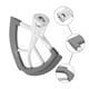 thumbnail image 4 of Injueey Batidores planos de cabeza inclinable, mezclador de silicona de aluminio resistente al desgaste, accesorio de mezcla de cocina para el hogar, Cocina y Comedor Injueey HA7383-00B, 4 of 6