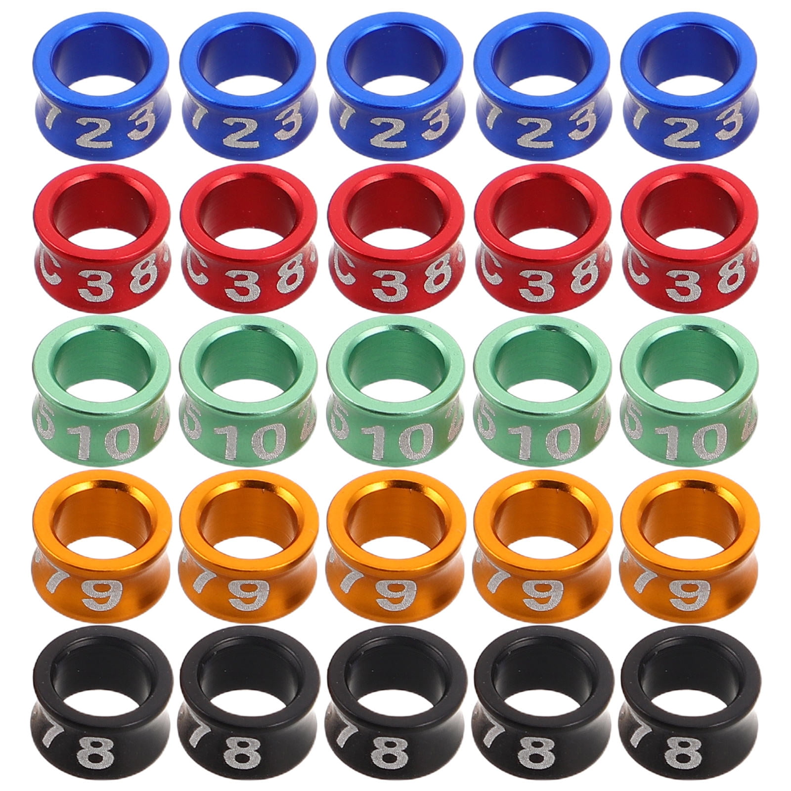 OUNONA Closed Design Bird Foot 4.7mm Identification Bands for Cockatiel 50 Pieces