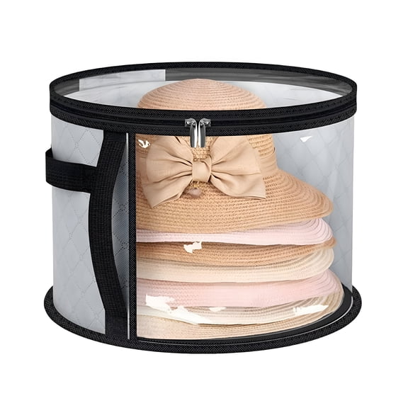 GASTROPOD Hat Boxes for Women Storage Oversized Clear Bag Cowboy Organizer Closet Wide