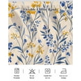 thumbnail image 5 of Garden Flora Illustrations Wrap Around Bed Skirts for Queen Bed 18" Drop, Bed Skirt with Adjustable Elastic Belt Dust Ruffle Bed Valance for Bedroom Hotel Luxury Blue Yellow Flowers Bed Frame Cover, 5 of 7