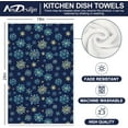 thumbnail image 2 of Christmas Winter Kitchen Dish Towel 18 x 26 Inch Watercolor Blue Snowflake Dishcloth Snowflake Decorative Hand Drying Tea Towel for Xmas Winter Kitchen Cooking Baking Bathroom, 2Pcs, 2 of 6