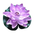 thumbnail image 2 of Floating Foam Lotus Flowers with Leaves, Artificial Water Lilies for Pond Pool Fountain Decor, Realistic EVA Fake Lotus for Spring Garden Patio Aquarium Ornament Props, 7.09in/18cm, Purple, 2 of 6