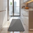 thumbnail image 4 of Gray and Black Checkerboard Pattern Kitchen Rug Mat,Kitchen Runner Rugs Non Skid Washable,Decorative Kitchen Floor Mats for Kitchen,Sink,Laundry,17"x47.2", 4 of 7