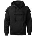 thumbnail image 5 of DDAPJ pyju Oversized Cargo Hoodies for Men Quarter Zip Pullover Raglan Long Sleeve Drawstring Athletic Hiking Work Sweatshirts with Multi Pockets L, 5 of 8