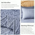 thumbnail image 5 of Davulos Ultrasonic King Quilt Bedding Set，Lightweight Blue Bedspreads Soft Modern Coverlet Set for All Seasons(1 Quilt and 2 Pillow Shams), 5 of 7