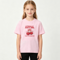 thumbnail image 2 of Just A Girl Cherry Girls Graphic Tee, Retro Sweet Cherry Pie 100% Cotton Kids Short Sleeve T-Shirt, 2 of 5