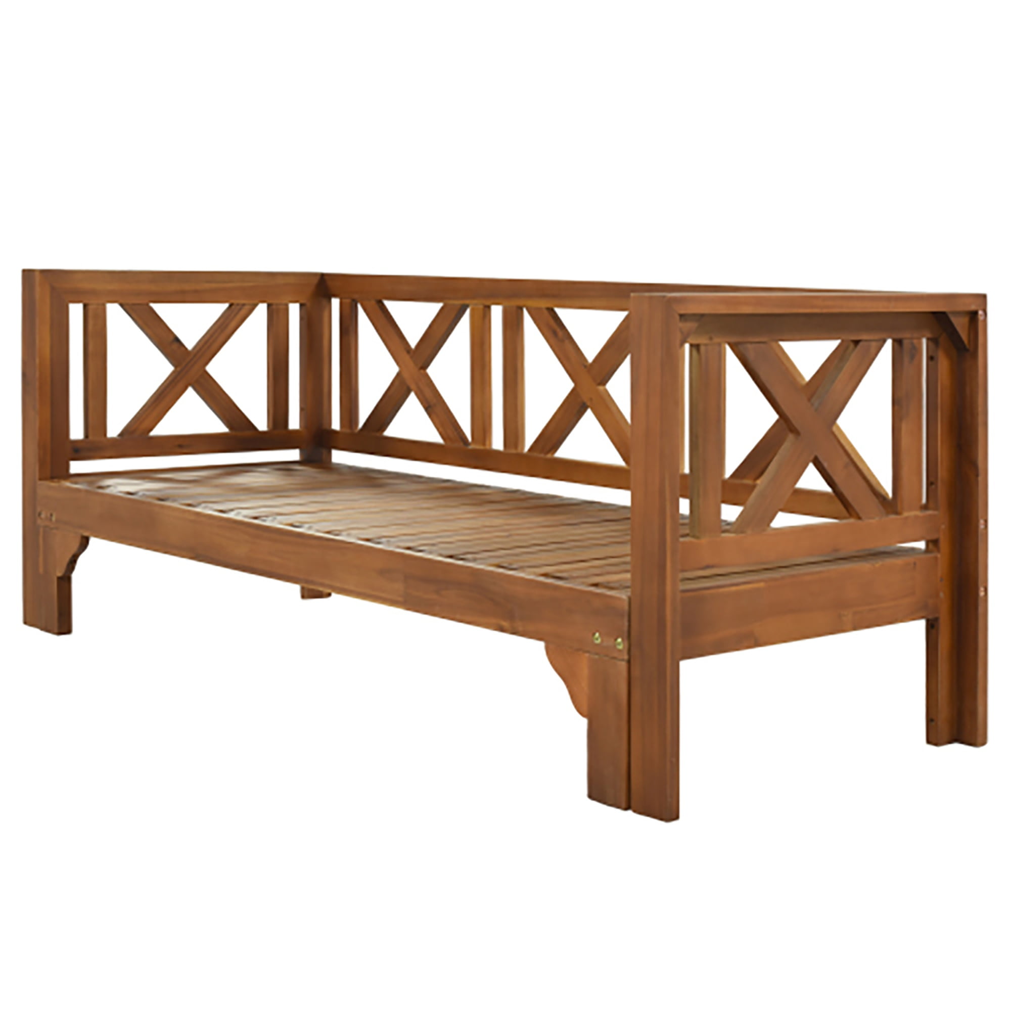 Kadyn Outdoor Patio Stretch Solid Wood Sofa Set Combo Furniture, Patio Furniture Sofa, Ottoman with Thick Cushions, Brown Finish + Blue Cushions Kadyn Outdoor Patio Stretch Solid Wood Sofa Set Combo Furniture, Patio Furniture Sofa, Ottoman with Thick Cushions, Brown Finish + Blue Cushions