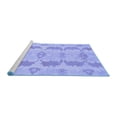 thumbnail image 2 of Ahgly Company Machine Washable Indoor Rectangle Abstract Blue Modern Area Rugs, 2' x 5', 2 of 4
