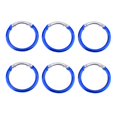 thumbnail image 2 of Almencla 6 Pièces Rond en Aluminium Sp Clip Crochet Porte-Clés Mousqueton Bleu, 2 of 6