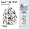 thumbnail image 5 of French Bulldog Footprint Backpack for School,Cute School Bag,Schoolbag with Adjustable Shoulder Straps & Padded Back,15"x11.42"x5.5", 5 of 6